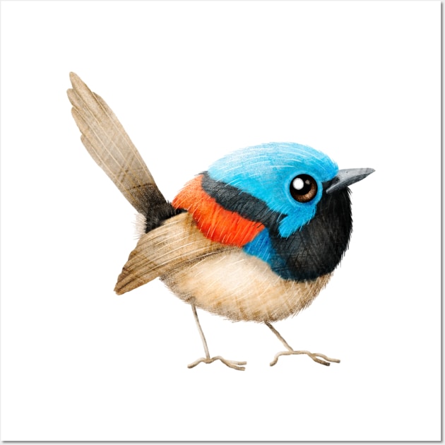 Variegated Fairy Wren Wall Art by KatherineAppleby